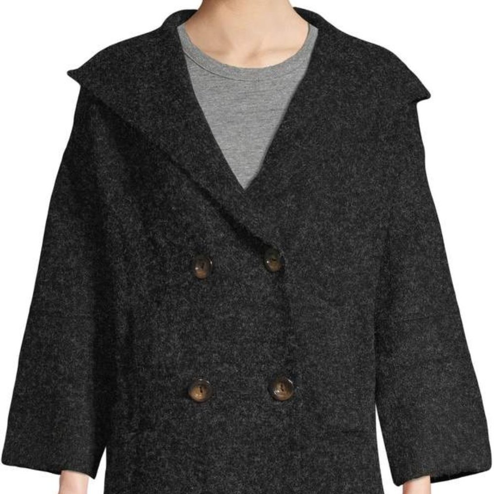 Stella + Lorenzo Double Breasted Hooded Jacket